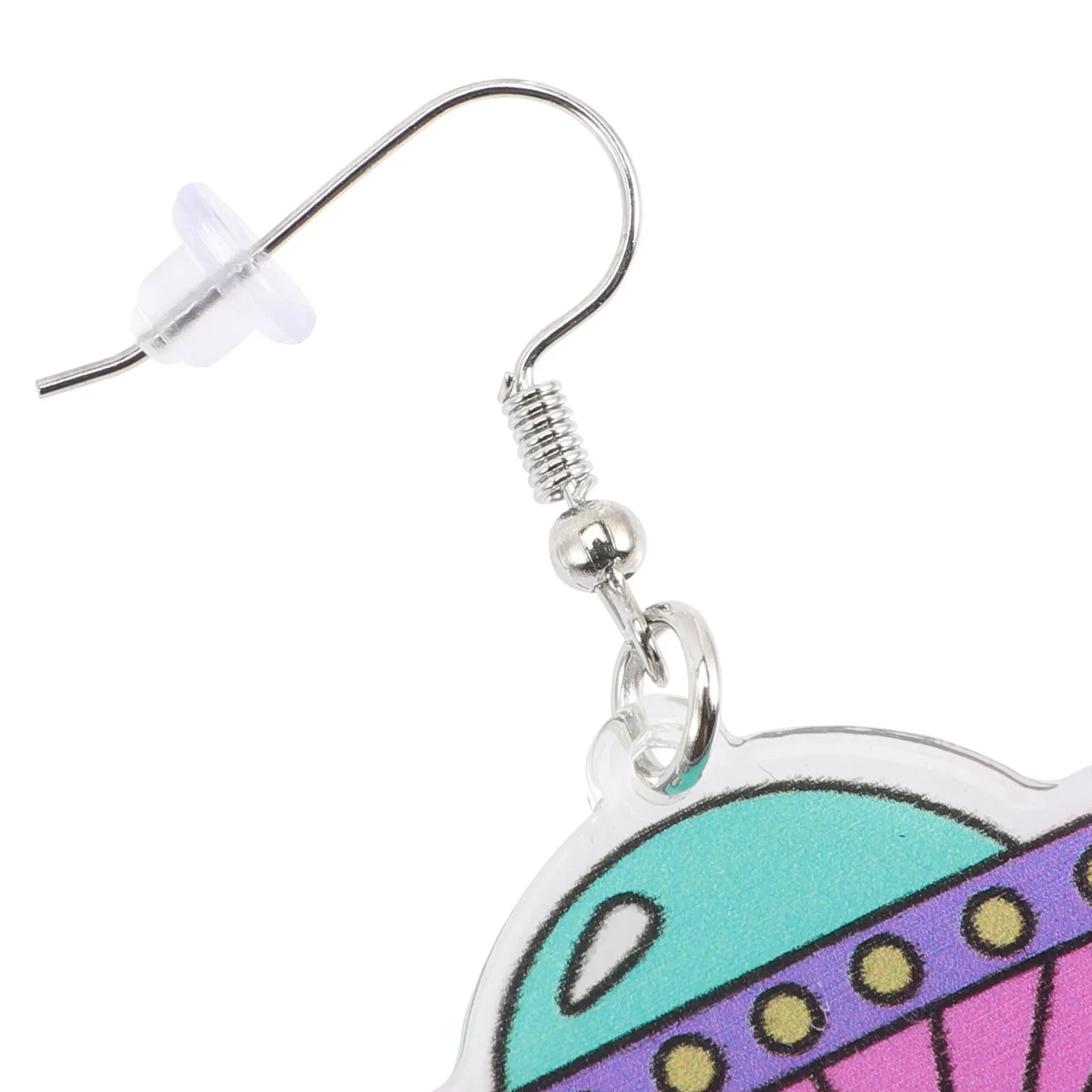 

1Pair Womens Earrings Outer Space Drop Earrings Lightweight Creative Fun Ufo Dangle Ear Decoration for