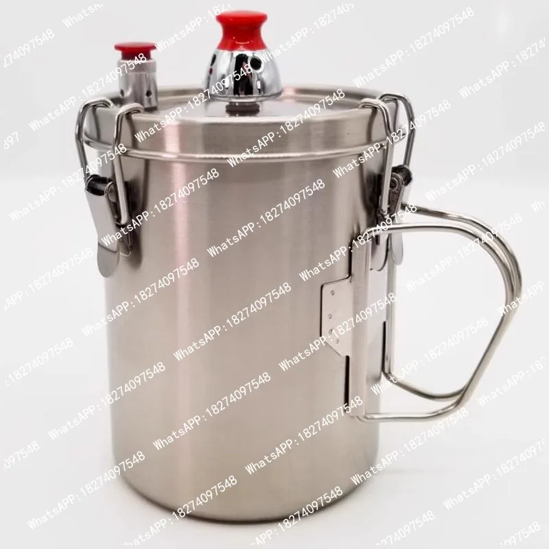 1000ML Lightweight Camping Pressure Cooker, Stainless Steel