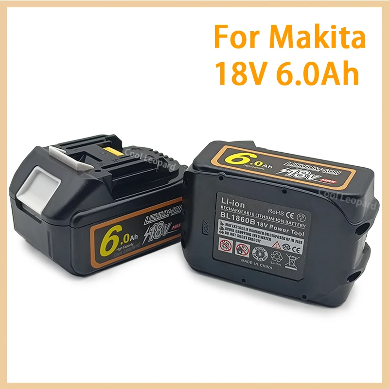 Baterai Li-ion Isi Ulang BL1860 18V 6, 0ah Baru untuk Peralatan Listrik 18V Makita Baterai Pengganti BL1860b BL1850b BL1840 LXT-400