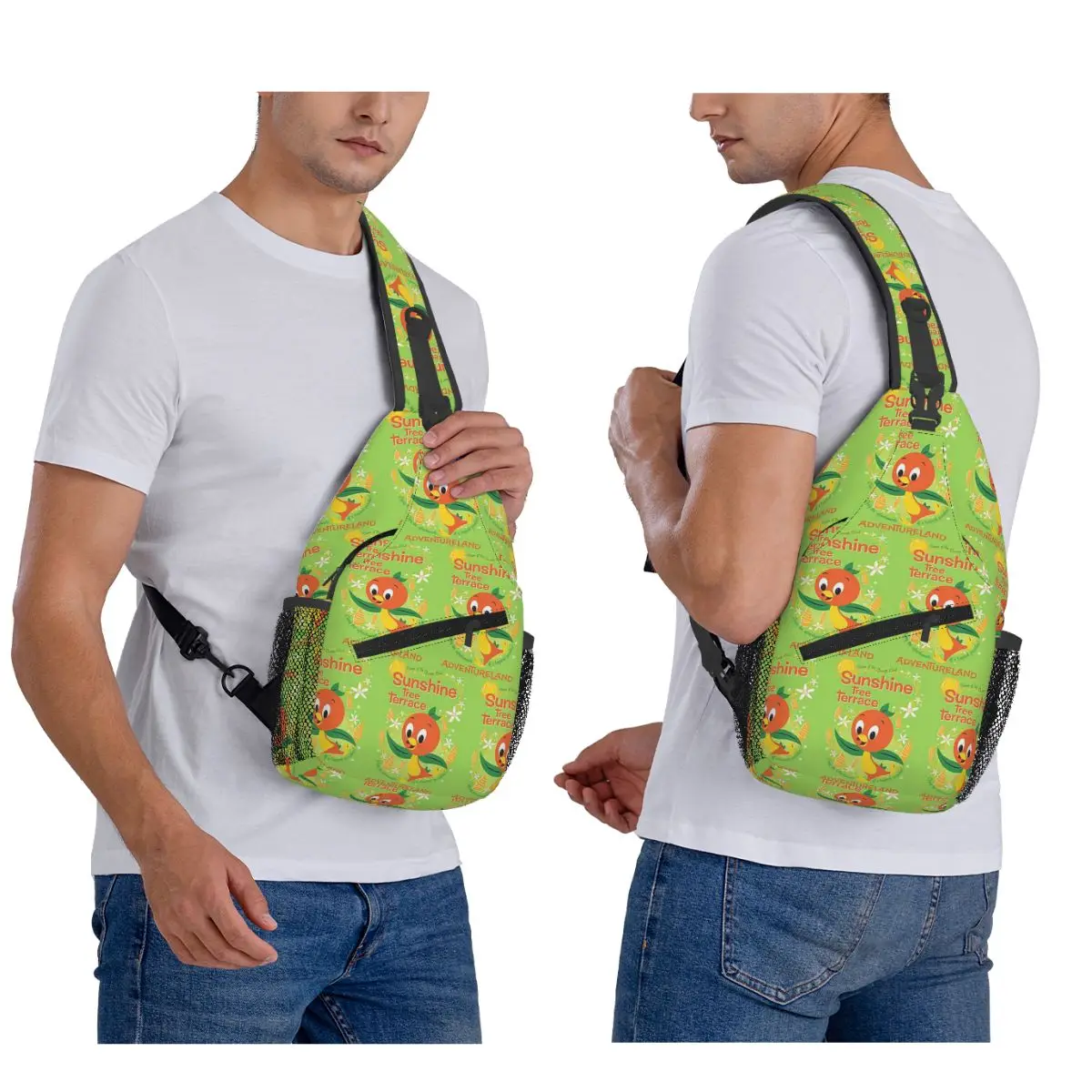 

Orange Bird Chest Bag Men Sling Crossbody Backpack Chest Bag Traveling Hiking Daypack Shoulder Bag