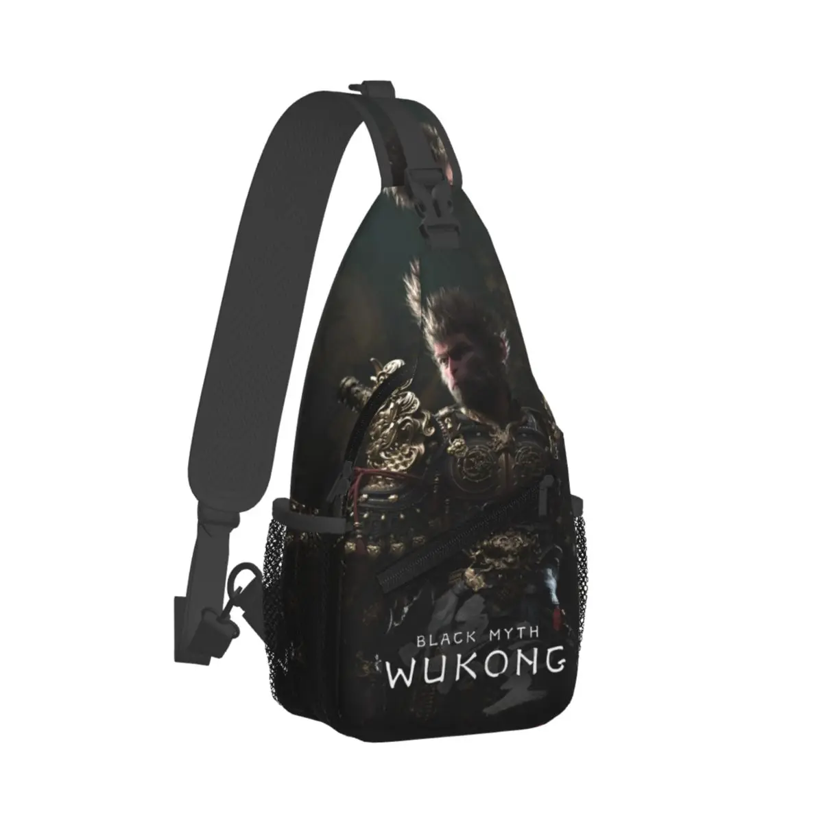 Black Myth Wukong Crossbody Sling Bag, Small Chest Bag, 2024 3A, Jeu vidéo lancé, Sac à dos, Sac à dos pour la randonnée, Sports de plein air