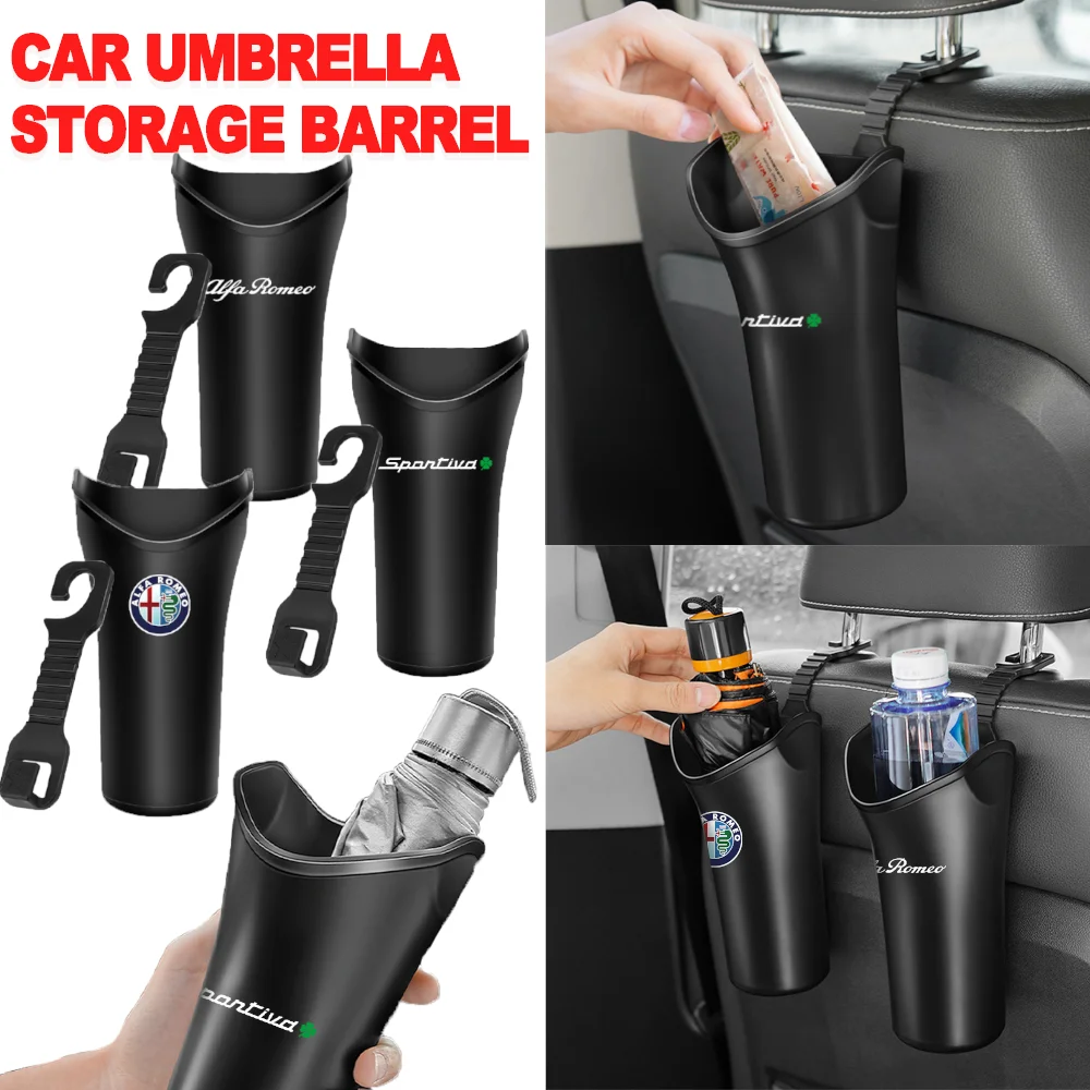 1PC Abs Car interior Rear Seat Hanging Hook Umbrella Holder Seat Back storage bucket For Alfa Romeo Sportiva GT Auto Accessories