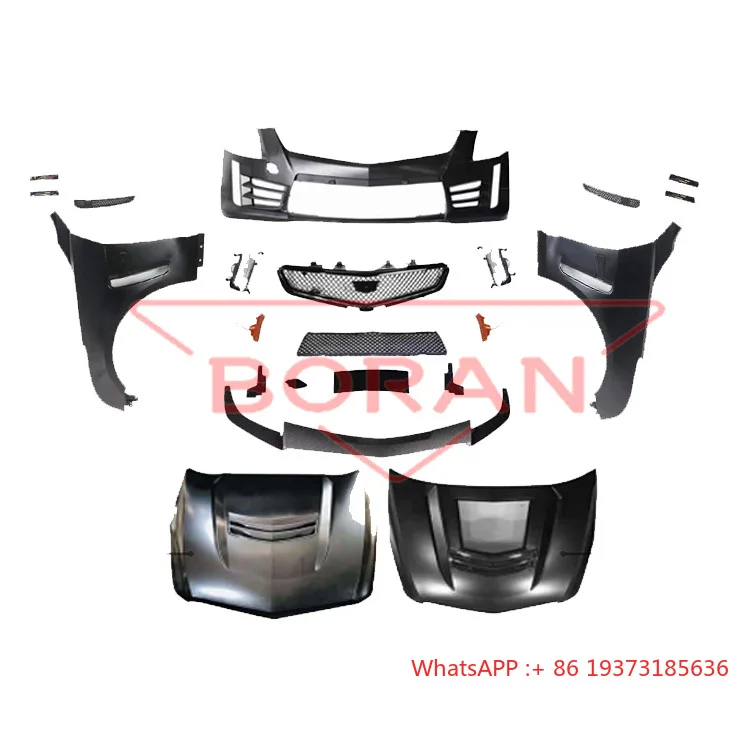 

Auto Accessories Front Bumper Assembly Lip Engine Hood Fender Grille Body Kit for Cadillac ATS Modified V Style