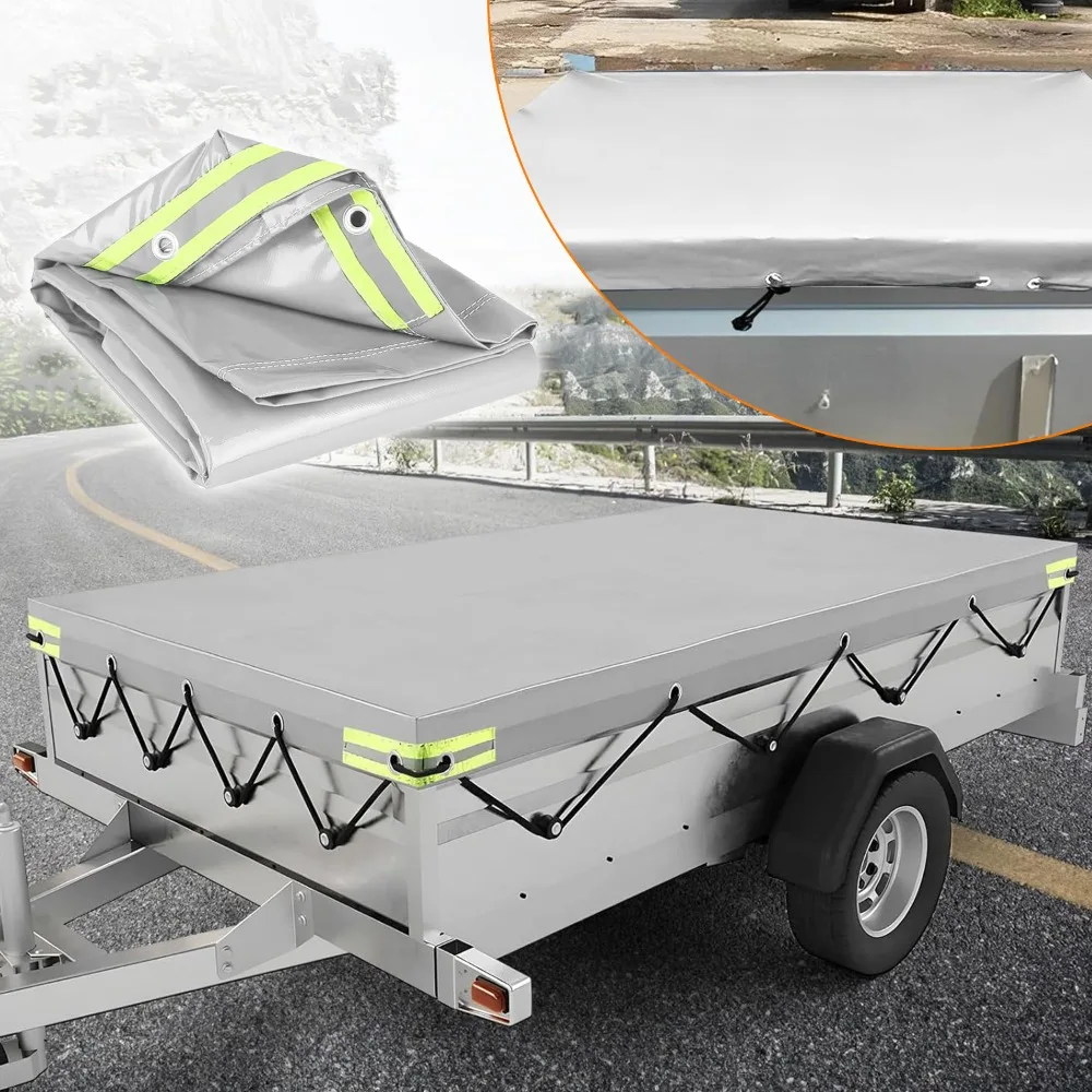Allwetter-Wohnwagenabdeckung, strapazierfähiges Oxford-Gewebe mit UV- und Regenschutz, universelle Passform für Wohnmobile, Camper und Anhänger
