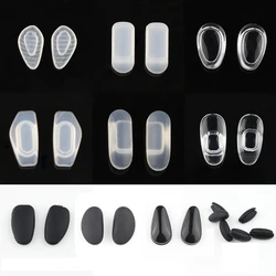 20pcs Silicone Glasses Eyeglasses Nose Pads Optical Frame Repair Accessory Part Push In Insert Type White Black