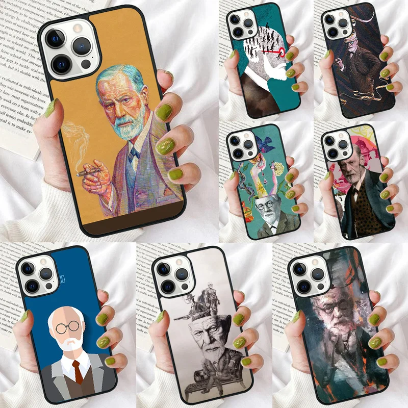 Sigmund Freud Phone Case for iPhone 16 15 14 12 13 mini PLUS X XS XR 11 PRO MAX Back Cover Fundas Shell