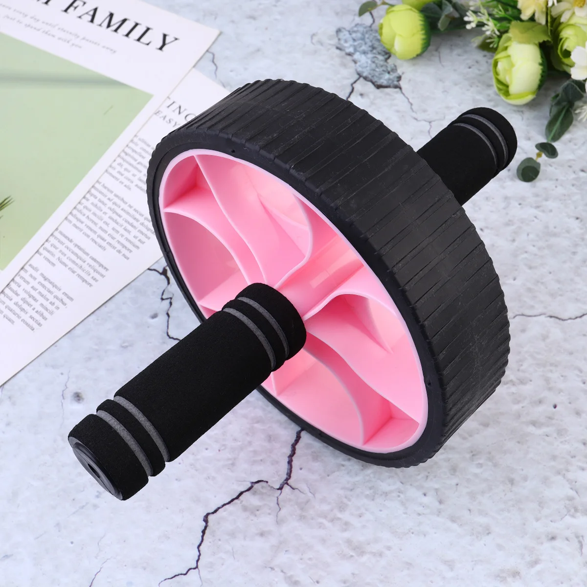 

Ab Wheel Belly Work Stationary Fitness Equipment Abdominal Device Exercise Sports