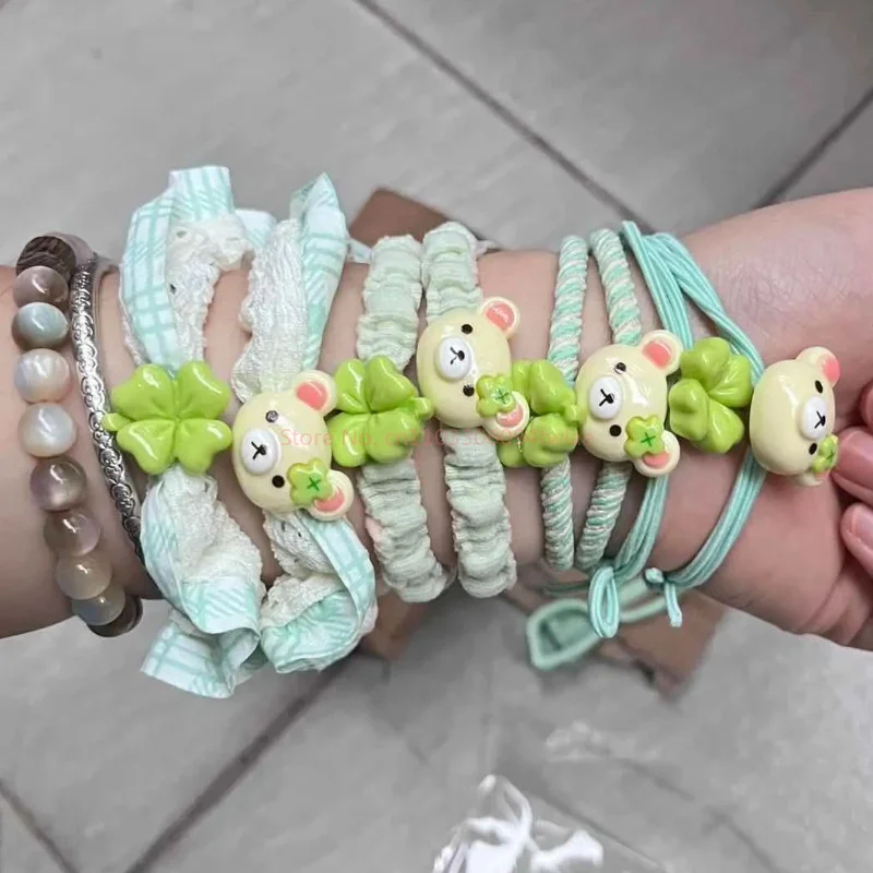 

Kawaii Rilakkuma Bear Clover Headband Cartoon Cute Hairpin Clip Side Bangs Clip Cute Girl Sweet Hair Accessory Creativity Gifts