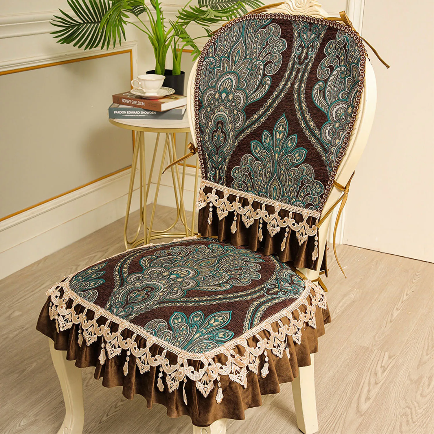 European Style Cloth Chair Cushion Backrest Luxury Home Decoration Anti-Slip And Breathable Four Season Universal Living Room