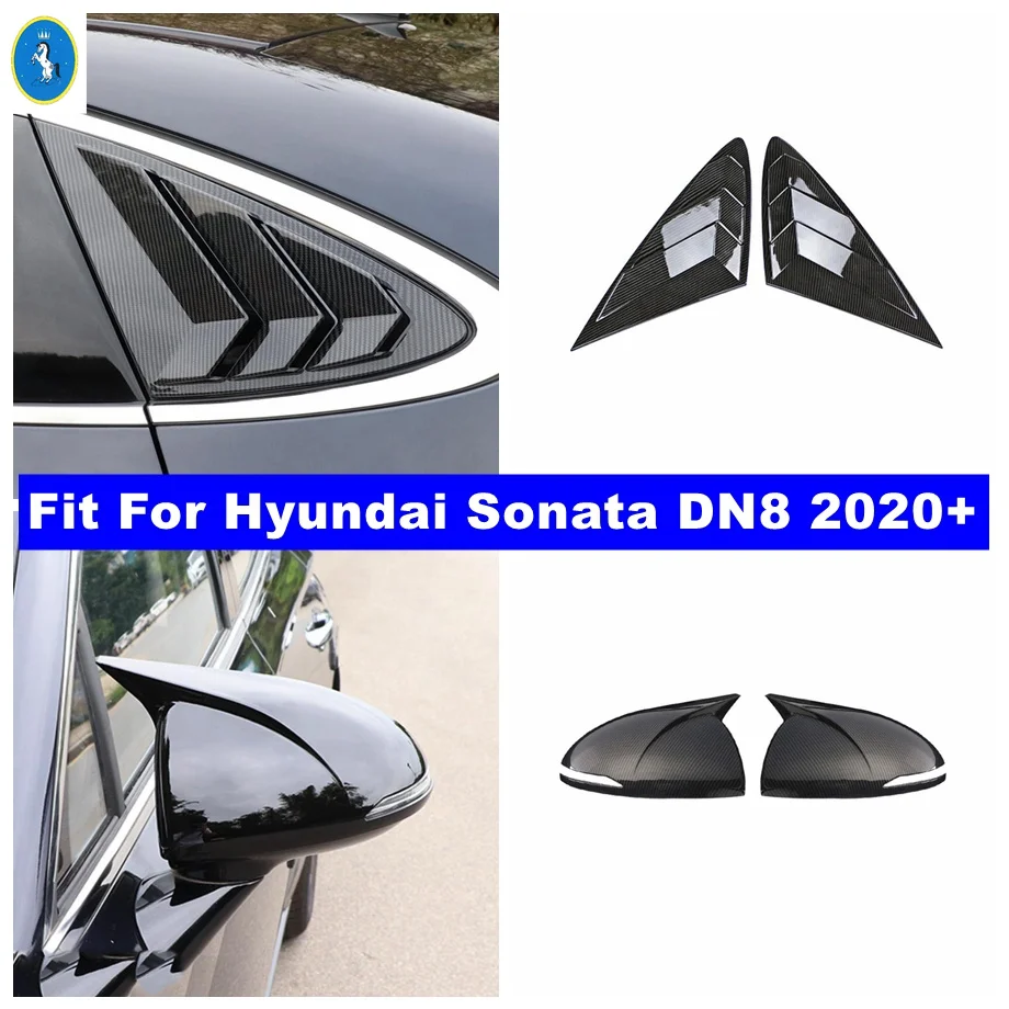 

Fit For Hyundai Sonata DN8 2020 - 2023 Car Rear Window Shutter / Wing Case Rearview Mirror Cover Trim Car Exterior Accessories