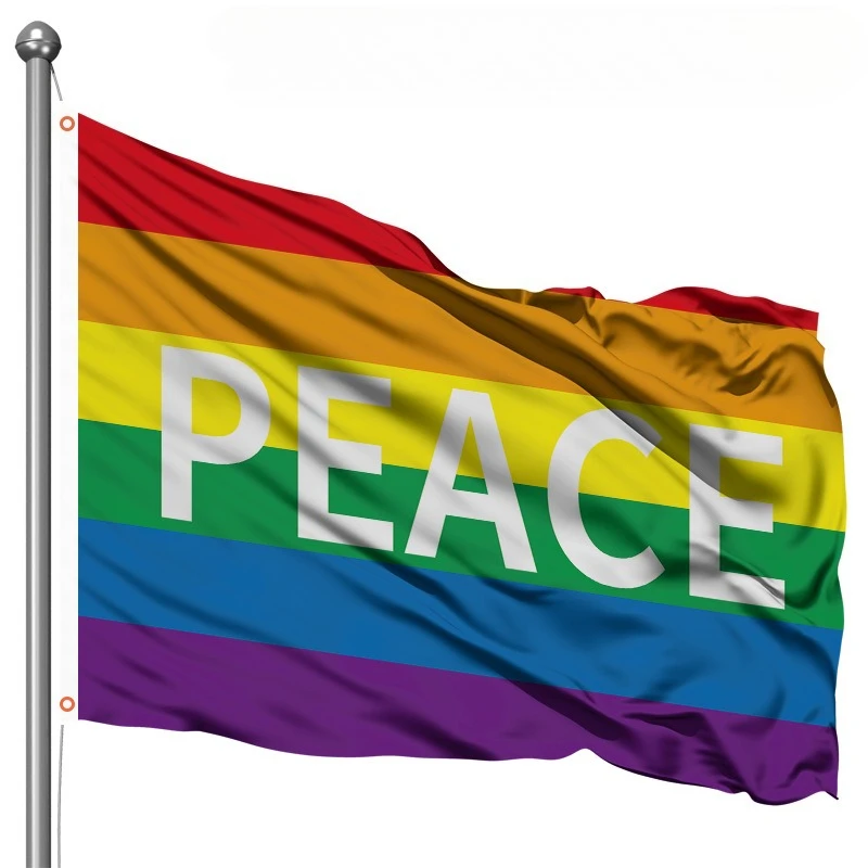 Personalized Custom Team Flag With Logo Peace Dove Pattern Any Size Digital Print Home Gift Party Outdoor Advertising Banner
