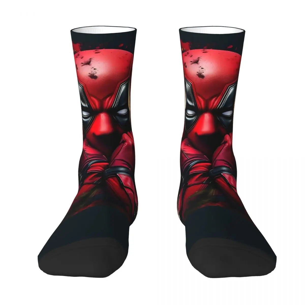 Couple Socks Marvel Deadpool & Wolverine Stockings Autumn Harajuku Medium Soft Socks Printed Cycling Non Slip Socks