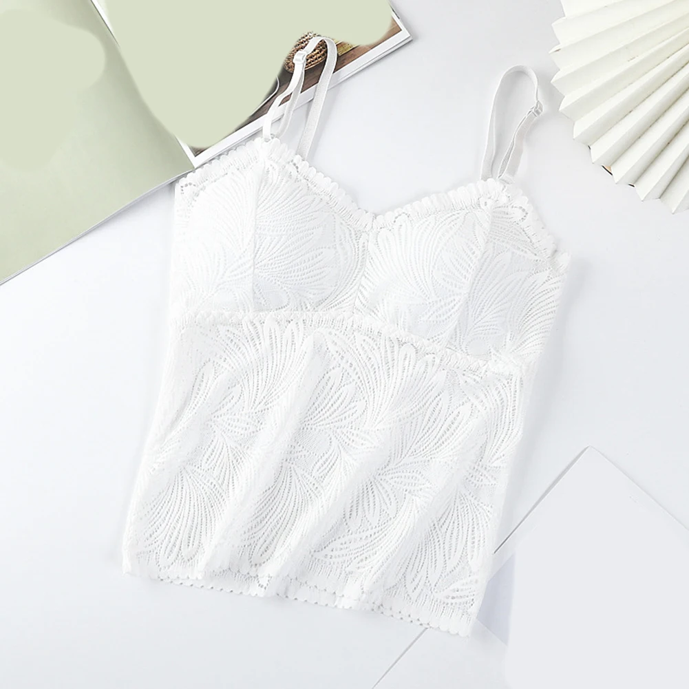 

Casual Sleeveless Lace Camisole Casual Outfits Daily Use Home Wear Polyester Fabric Regular Length Slightly Stretchable