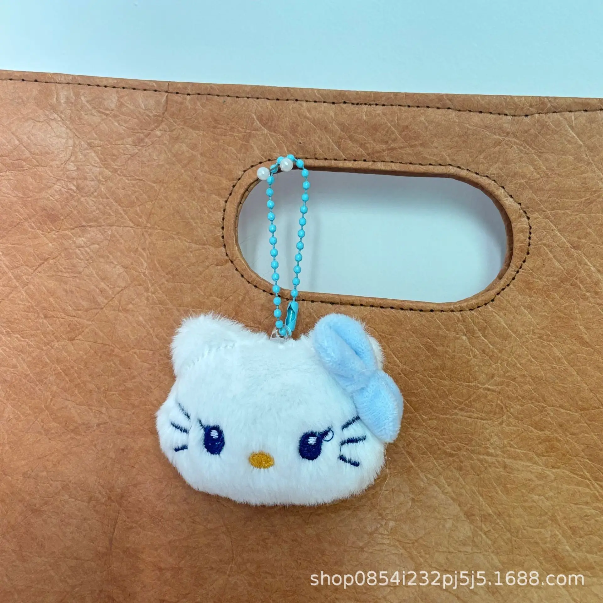 6.5 سنتيمتر سانريو أفخم Kt القط دمية المفاتيح قلادة Kawaii الفتيات النساء حقيبة زينة هريرة محشوة حلقة رئيسية اكسسوارات