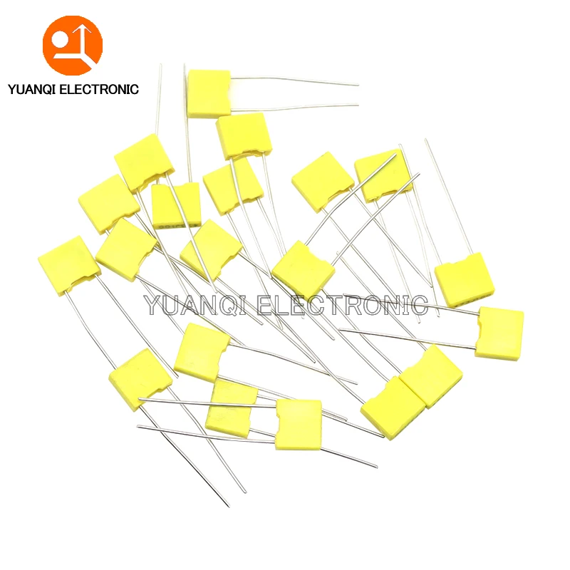 20pcs Polypropylene Safety Plastic Film Correction Capacitor 100V 102 222 472 103 473 104 474 1nF 10nF 0.1UF 0.22UF 0.47UF 1UF