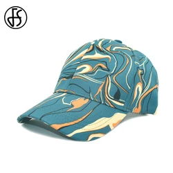 FS Stylish Blue Green Graffiti Baseball Caps For Men Women Trucker Hats Streetwear Hip Hop Face Cap Gorras Para Hombres 2024