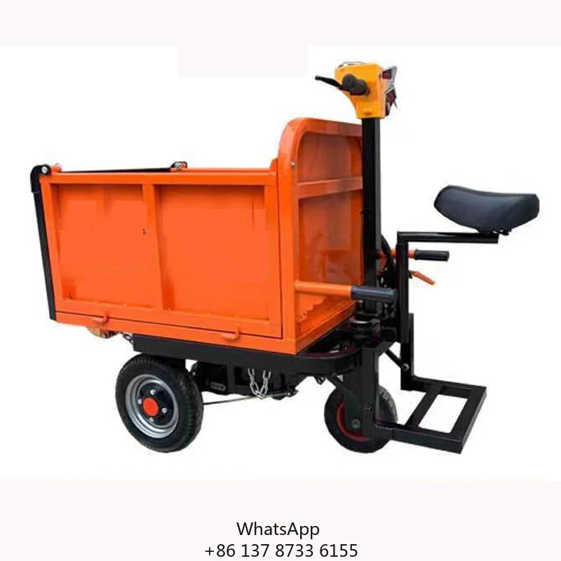 

Маленькая самосвальная тележка для золы, ручная тележка-самосвал, электрическая тележка для перевозки золы на аккумуляторе