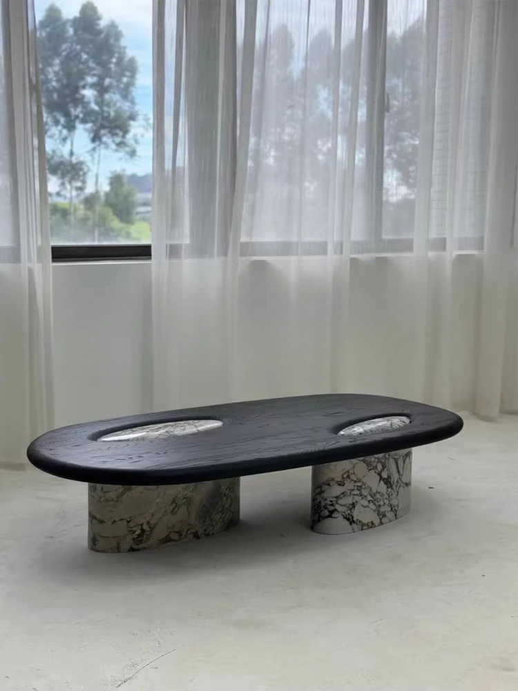 

Oval Marble Special-shaped Coffee Table, Villa Marble Tea Table