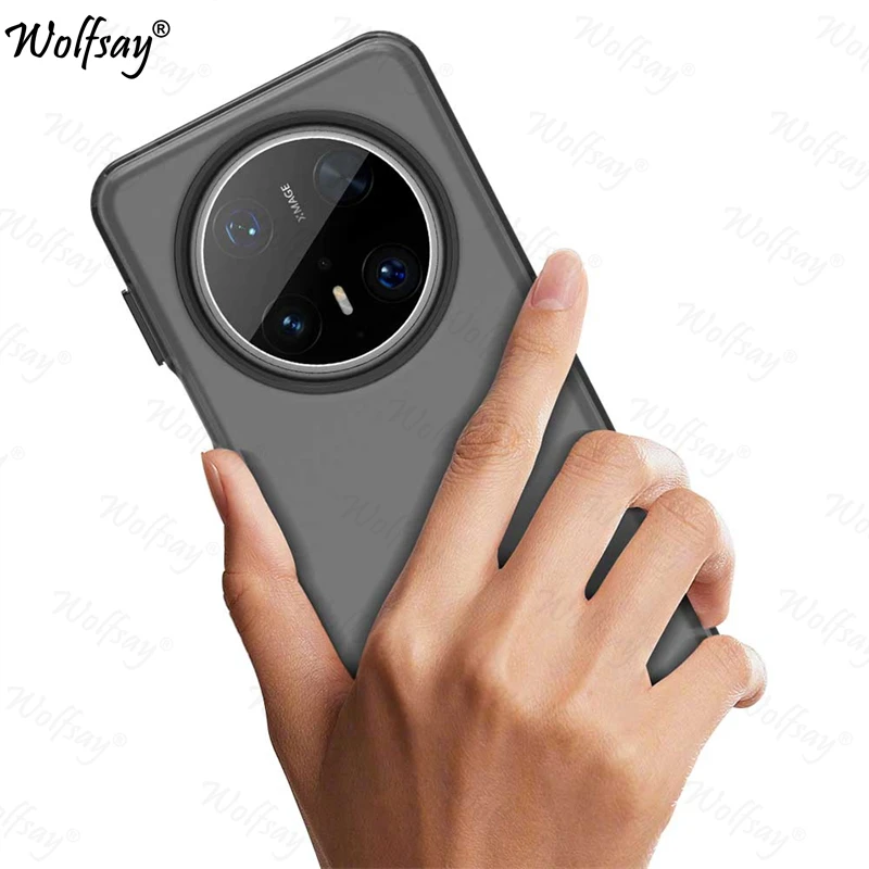 Funda anticaída de Color caramelo para Huawei Mate 70 Pro, funda transparente mate para Huawei Mate 70 Pro +, funda para Huawei Mate 70 Pro
