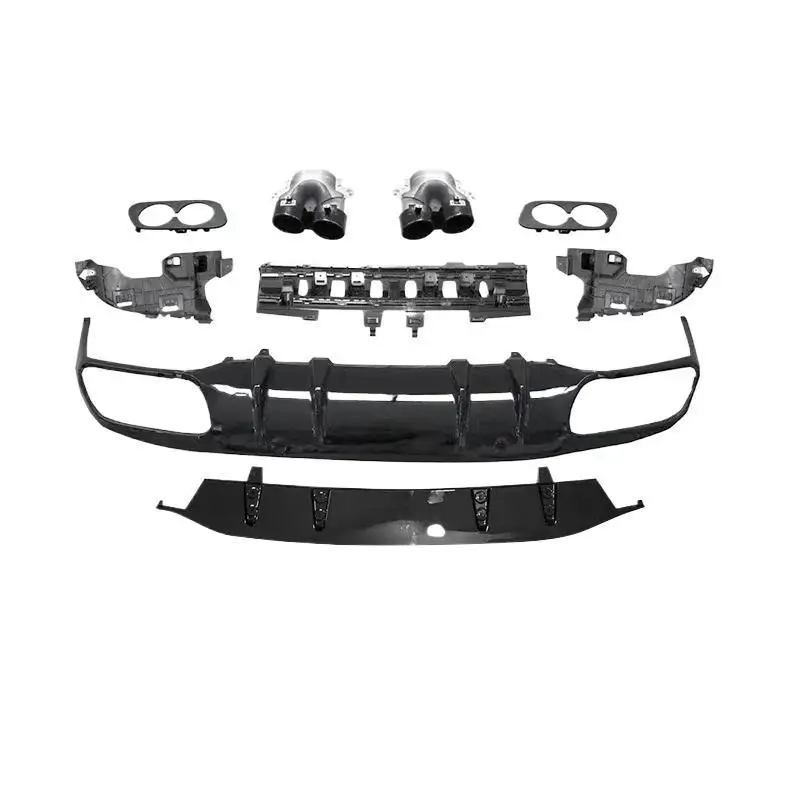 

Suitable for Mercedes Benz C coupe C205 two door modification C43AMG rear lip four outlet throat Rear bumper spoiler 19+