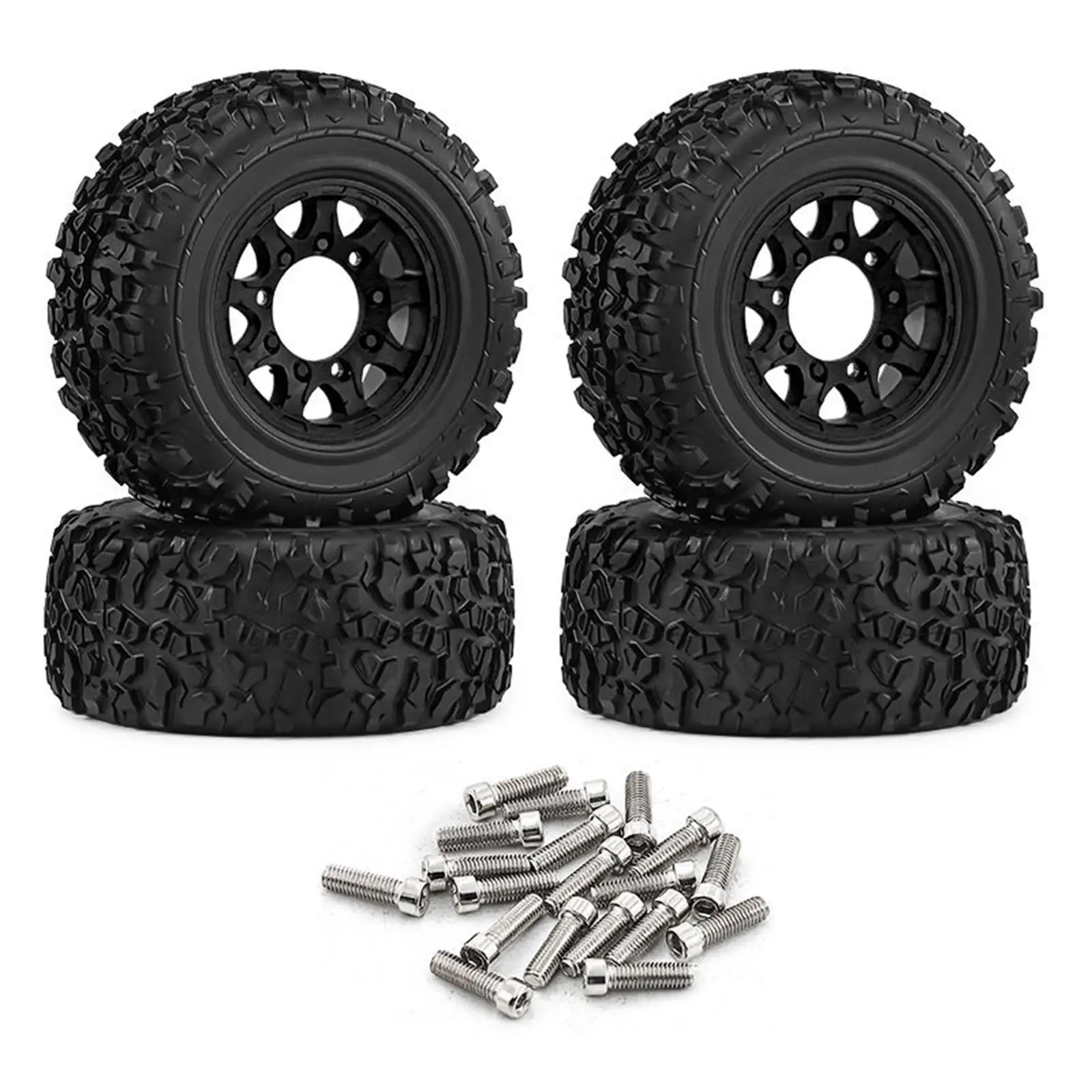 

Колеса и шины для игрушечных грузовиков, пластиковые, прочные, для радиоуправляемых машин 1/10, легко устанавливаются, для радиоуправляемых грузовиков