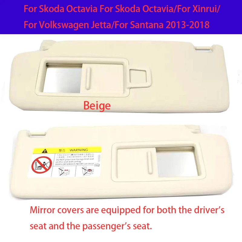 

Car Sun Visor with Mirror For Skoda Octavia For Skoda Octavia/For Xinrui/For Volkswagen Jetta/For Santana 2013-2018