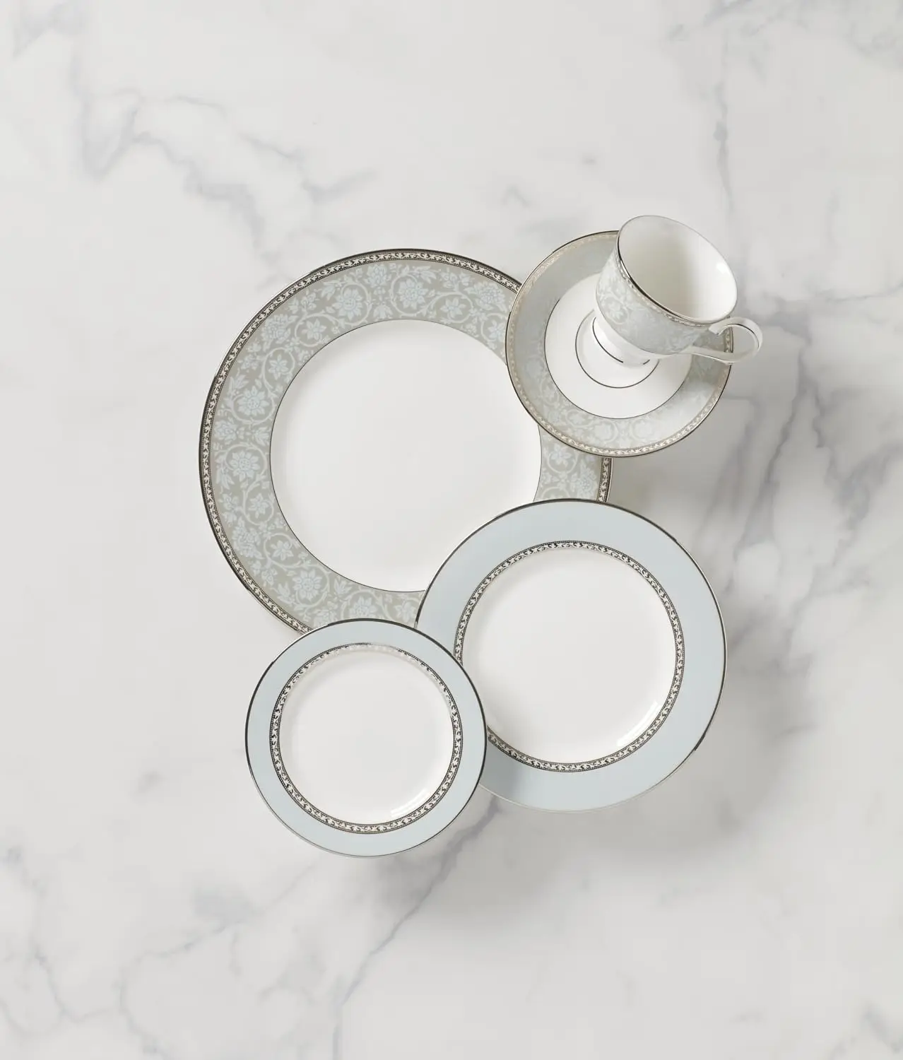 Dinnerware Set, 5-Piece Bone China, Service for One