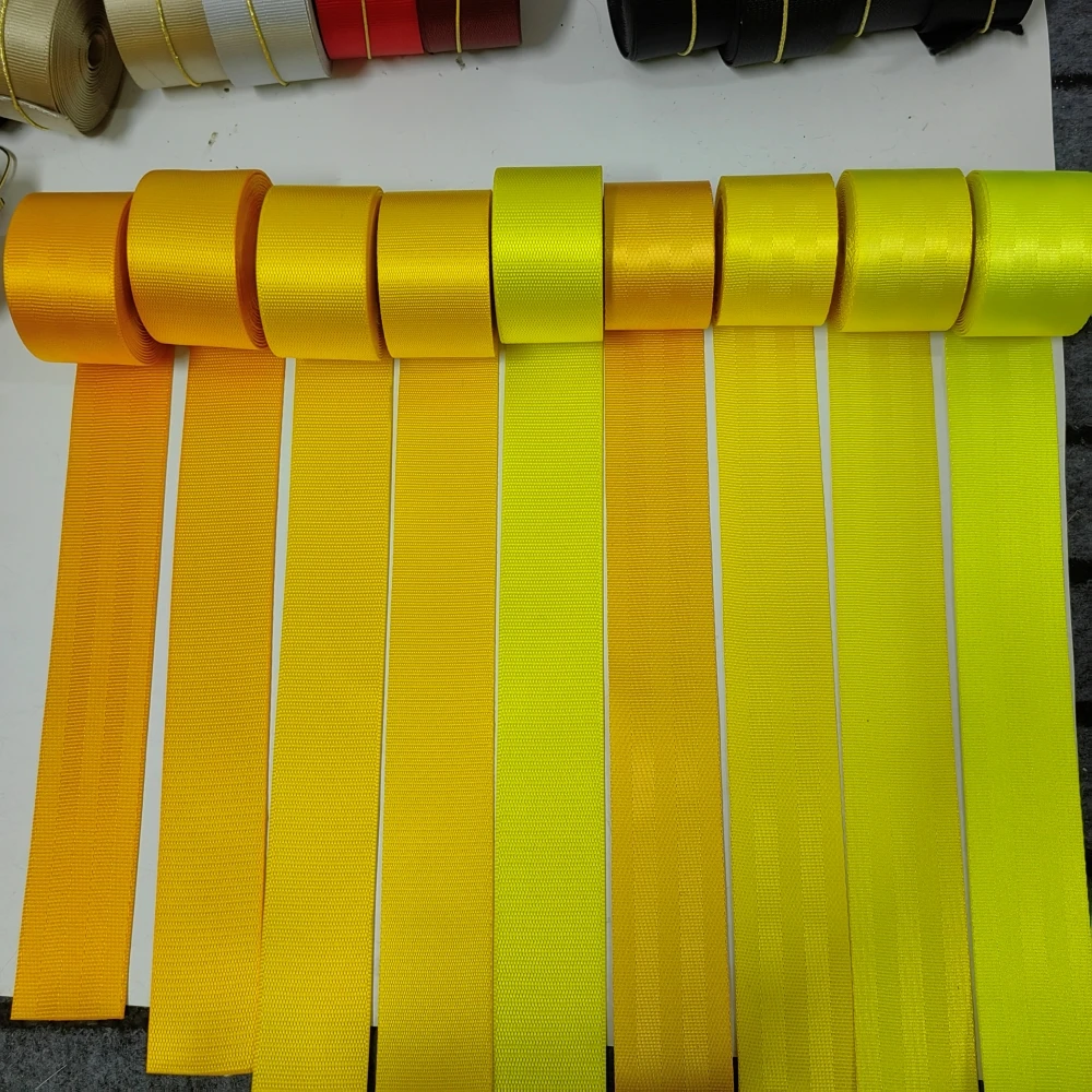 Joormom Yellow Series Car Seat Belts Webbing Car Modification Color Modification Personalization Polyester Webbing