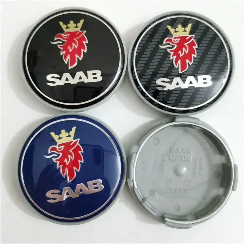 4pcs 63mm car hub center cover stickers for SAAB 93 9-3 900 9-5x body modification accessories tire decoration universal decals