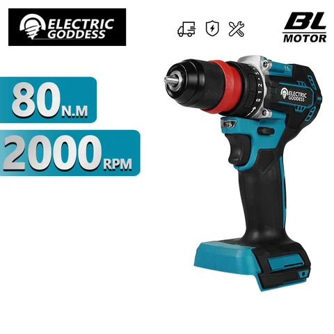 무선 브러시리스 전기 드릴 10mm 다기능 홈 스크루 드라이버 홈 개선 Makita 18V 배터리 핀 용 핸드 헬드
