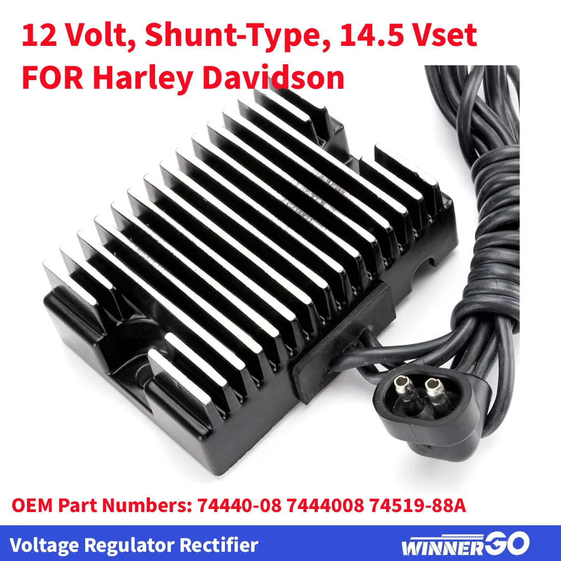 منظم جهد ثابت 12 فولت لدراجة Harley Davidson Evolution Big Twin CVO Dyna Fat Boy 32 AMP Shunt-Type 14.5 Vset #5