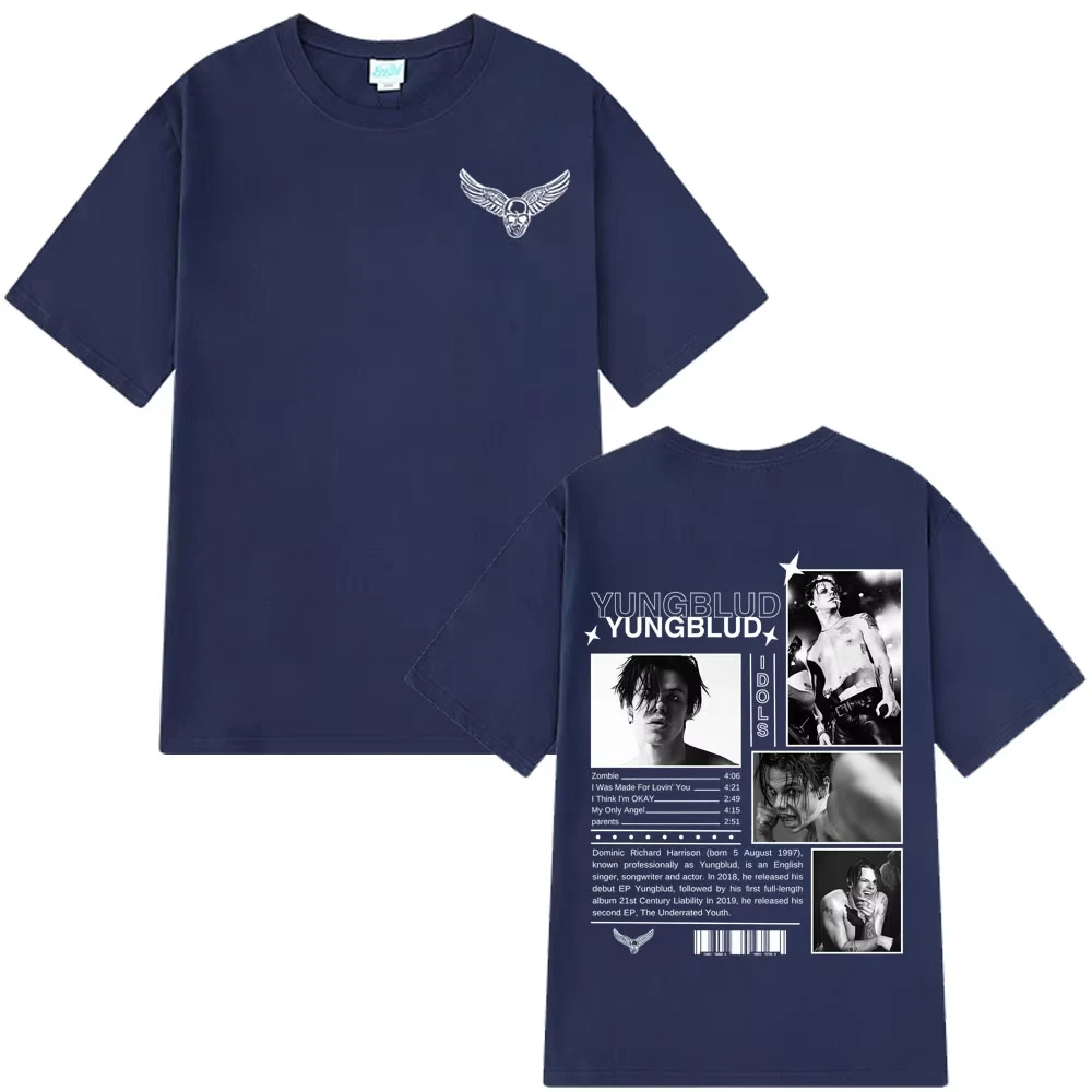 Yungblud IDOLS The World Tour 2025 T-shirts Men Women Hip-hop Punk T-shirts Short-sleeved Loose Casual Cotton T-shirt Streetwear