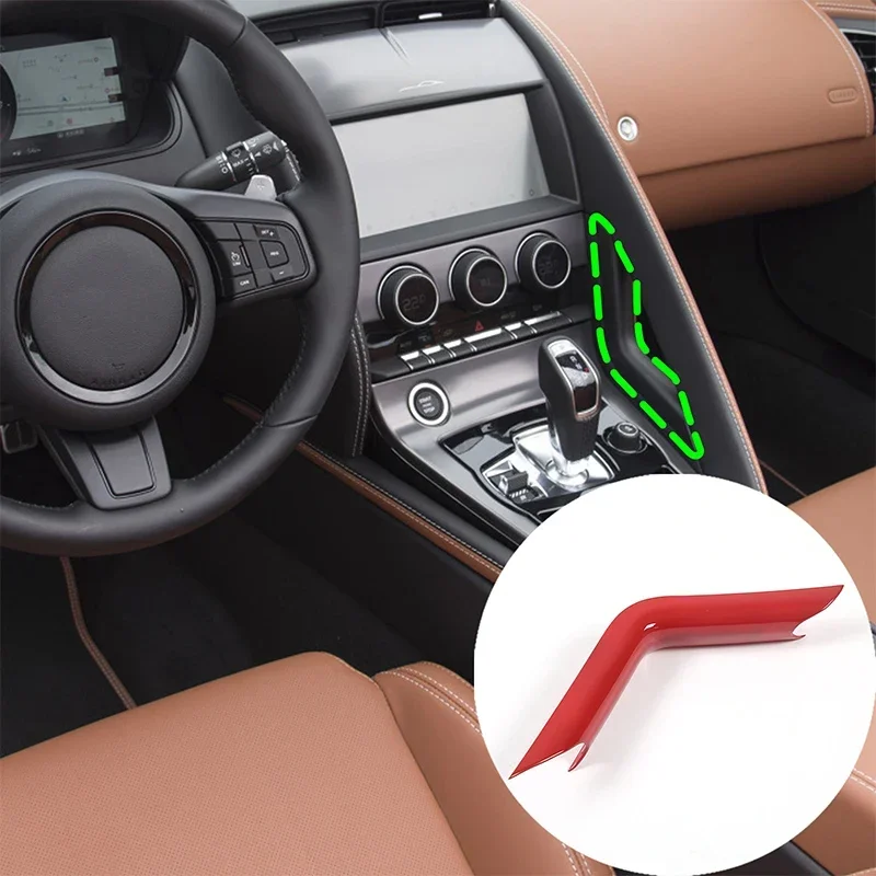 

For 13-24 Jaguar F-TYPEABS red gear shift right L-shaped decorative strip accessories