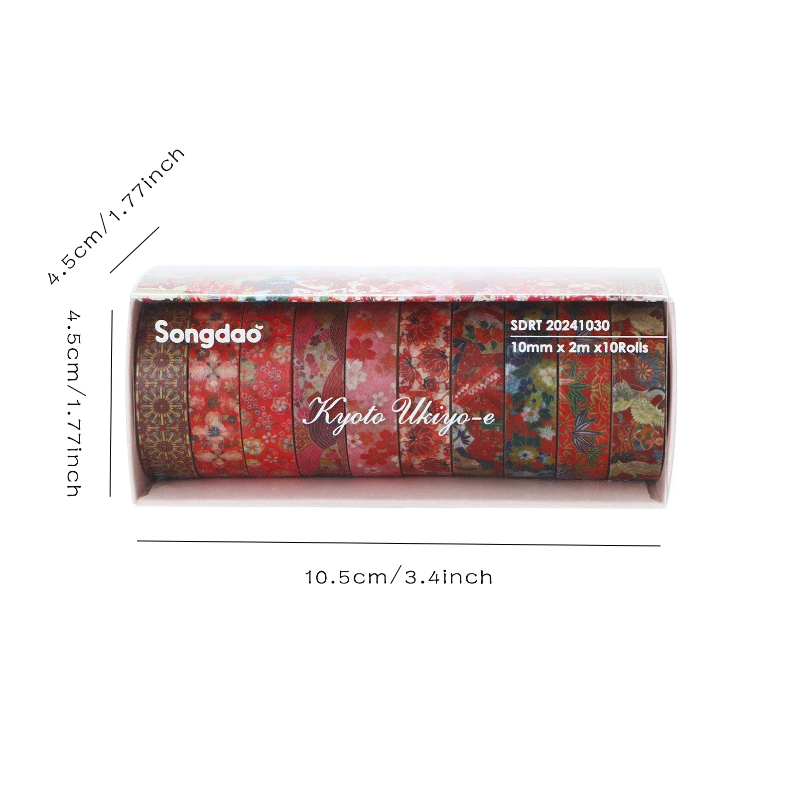 10 قطعة لفة واحدة Kawaii Ukiyoe الشمع اشي الشريط مجموعة القرطاسية الكورية DIY بها بنفسك كتيب المواد مكتب الثقافة واللوازم التعليمية