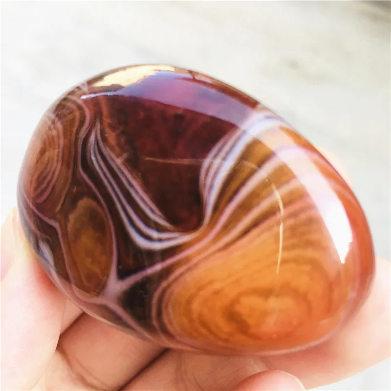 Natural Polished Banded Agate Crystal Madagascar Healing