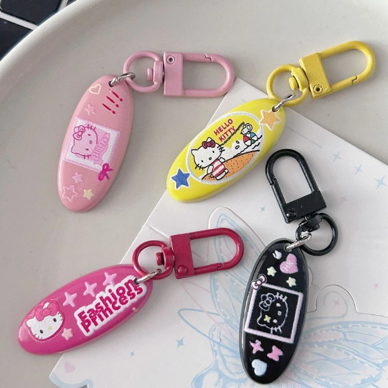 

Милый оригинальный брелок с героями мультфильмов аниме «Hello Kitty» в стиле ретро y2k, овальная кавайная сумка, кулон, изысканные украшения, праздничный подарок