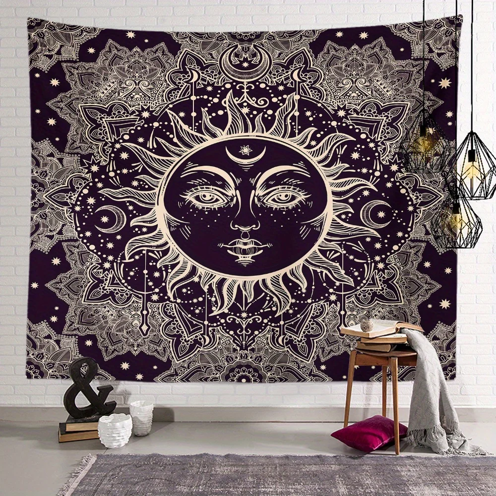 Sun & Moon Tapestry Background Cloth Bedroom Bedside Decorative Wall Cloth Rental Dormitory Tapestry