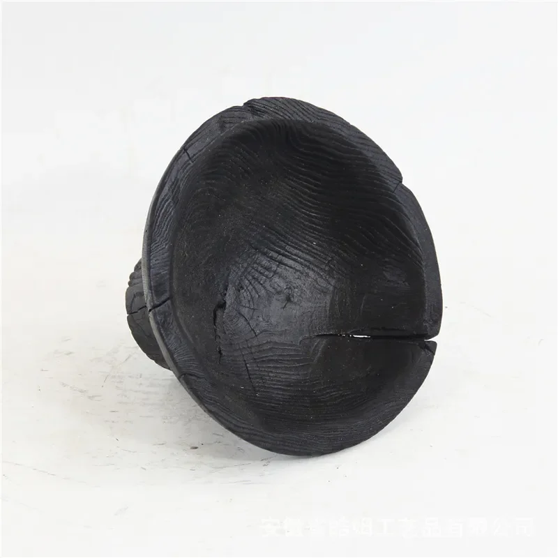 Handmade Carbonized Chestnut Wood Pallet Fruit Plate Creative Chinese Style Home Decor Villa Art Ornament Serving Tray