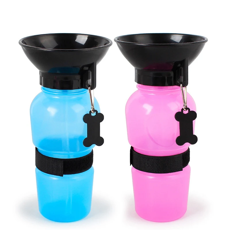 Tragbarer Kunststoff-Wasserspender für Haustiere, Druck-Autobehälter, Haustier-Wassernapf, Wasserflasche für Hunde und Katzen, Outdoor-Reise-Wasserbehälter