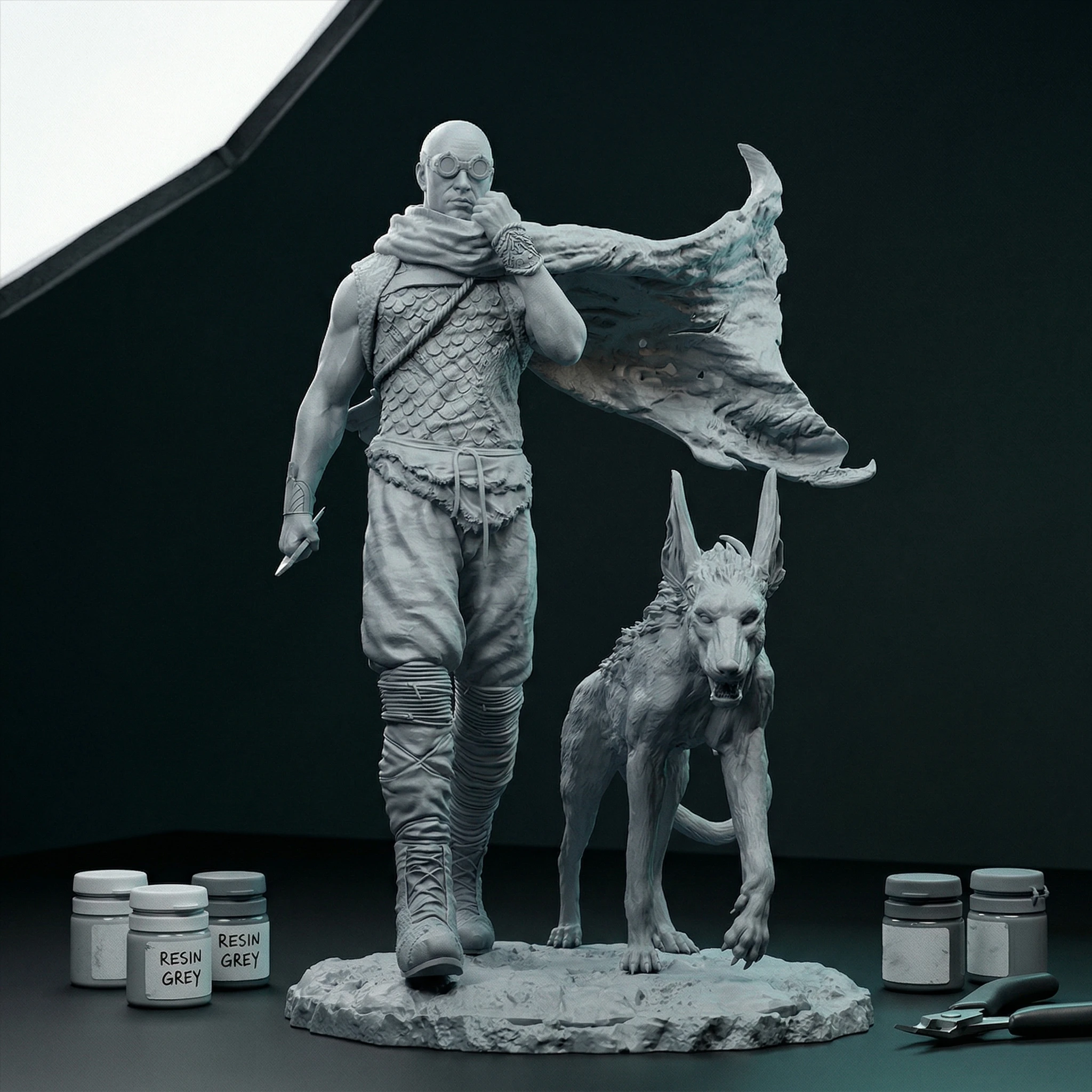 1/24 1/18 1/12 Riddick et Dog, - Model Kit Reshiram avis et prix