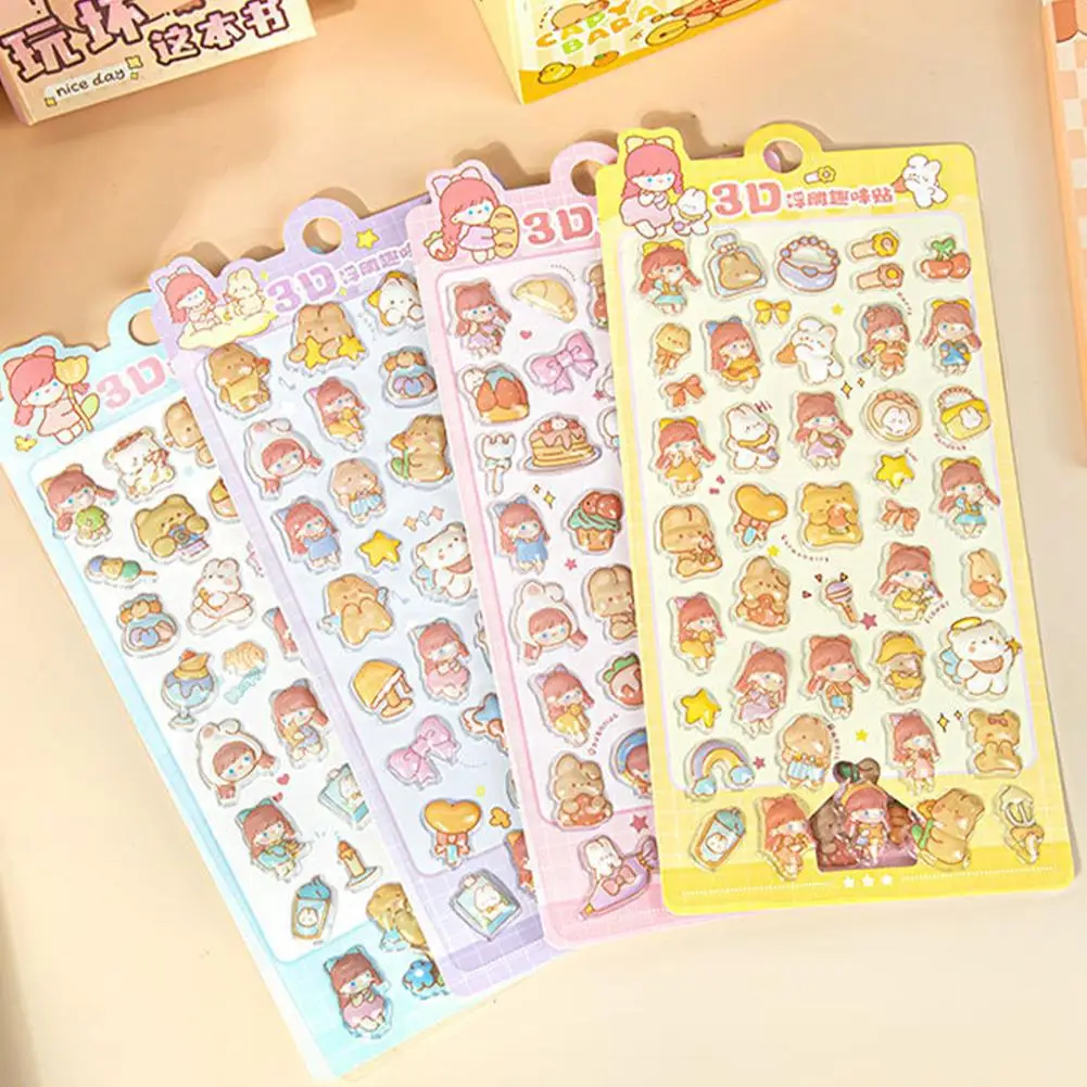 3D装飾ステッカー かわいいカピバラ パンダ キャンディステッカー DIY 電話 荷物 バイク ノートパソコン 面白いステッカー