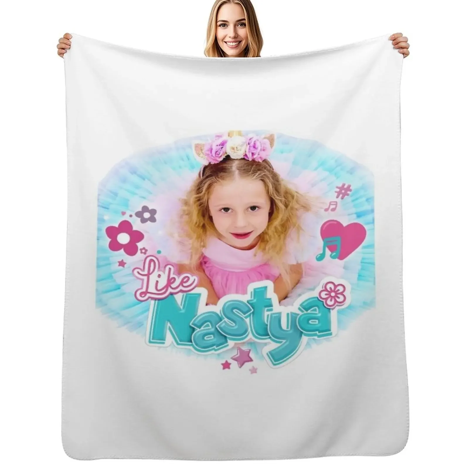 

Nastya shows the safety rules in the pool Throw Blanket Bed Cute Plaid Baby Blanket