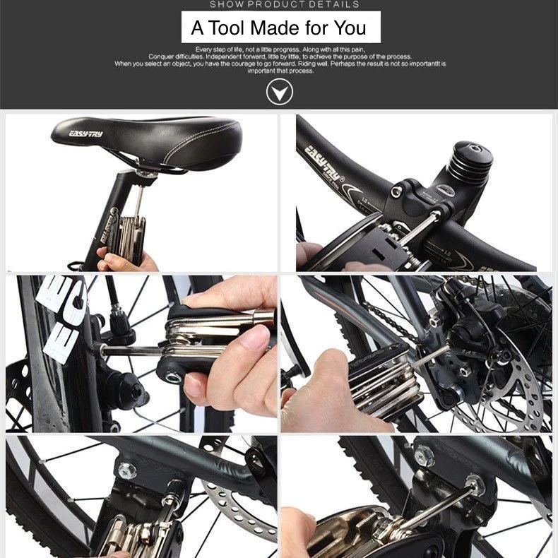 Duitsland Seiko Multifunctionele Opvouwbare Schroevendraaier 16-In-1 Zeshoekige Fietsreparatieset