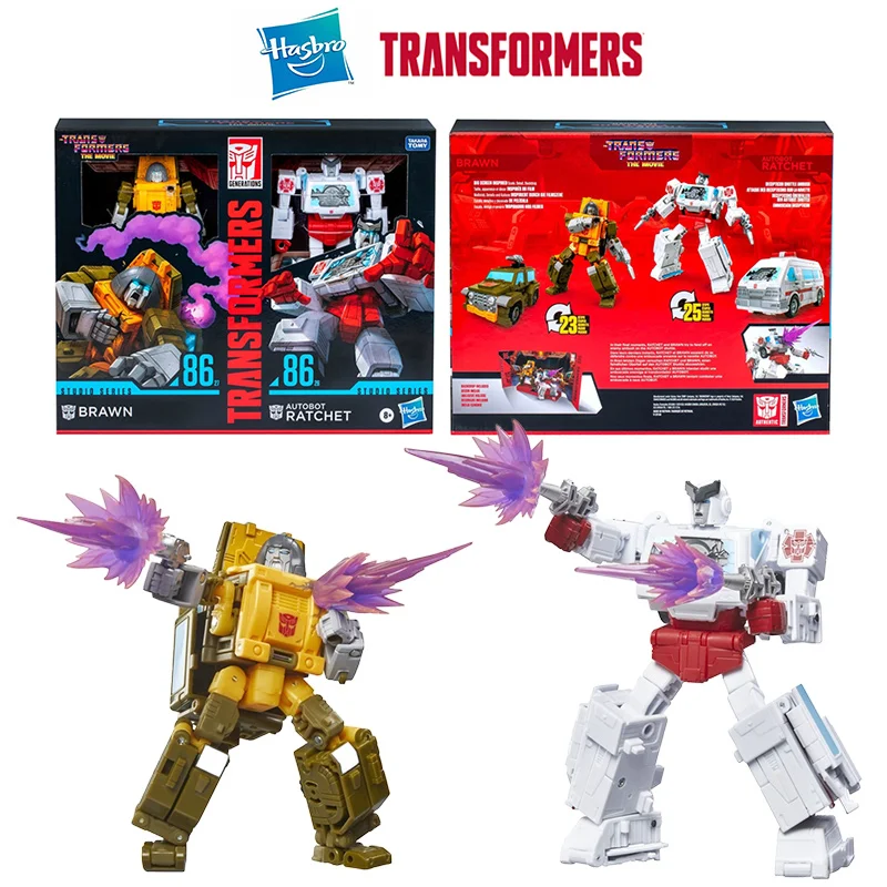 Hasbro Transformers Studio Series SS86 27 Brawn 28 Ratchet 2-Pack Anime Original Action Figure Model Toy Gift Collection