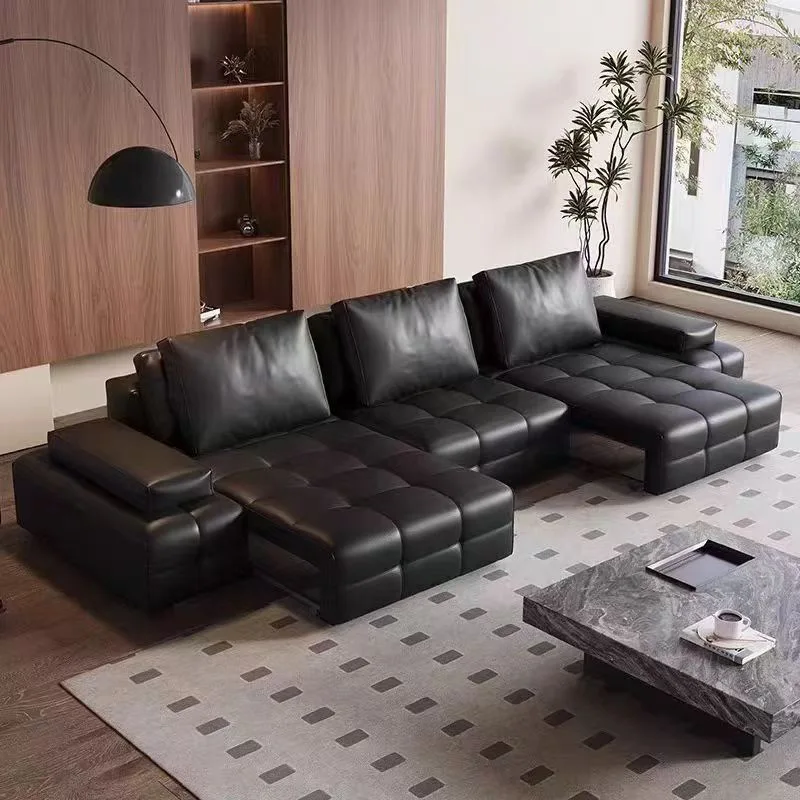 

Lawrence, Leather Electric Function Sofa, Intelligent Remote Control Living Room, High-end Designer Home Function, Sofa Bed
