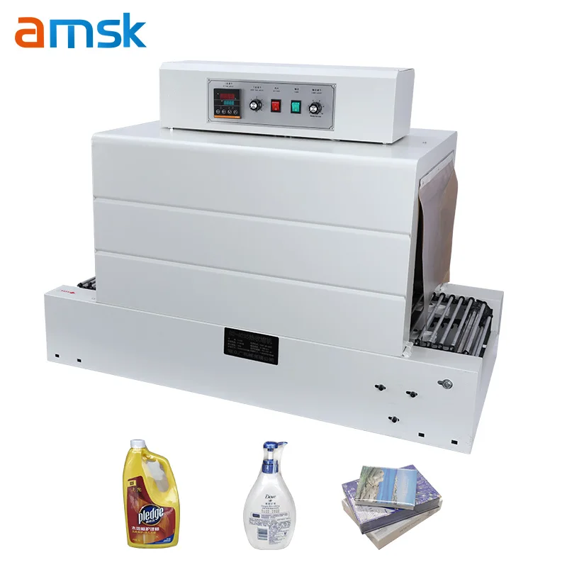 BS-4035 โซ่ขวดพลาสติกอัตโนมัติ PVC ความร้อนฟิล์มความร้อนอุโมงค์ฉลากหดบรรจุเครื่องห่อ