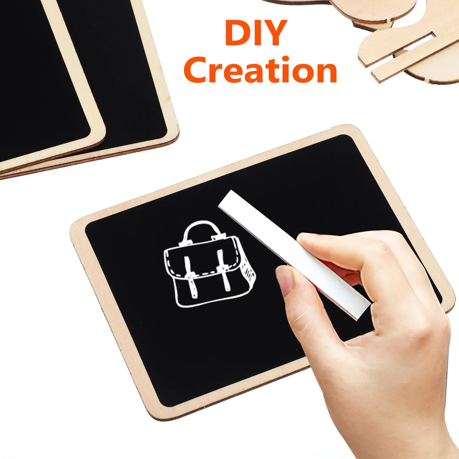 

15 Pcs Mini Vertical PVC Sticker Writing Board Blackboard St Chalk Pens Easel Office Teaching Menu Display Advertising Storage