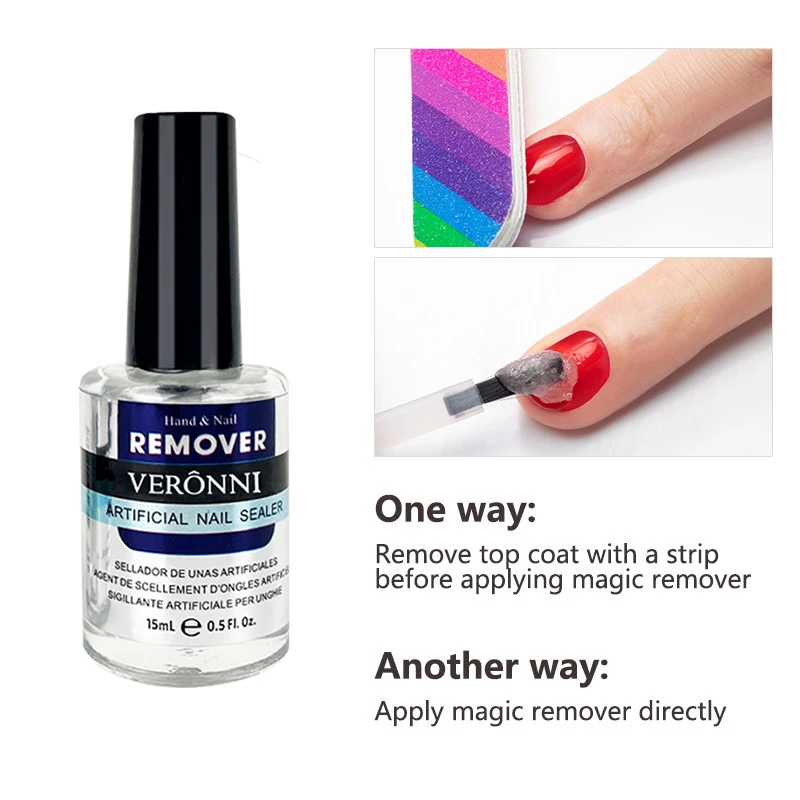 15 مللي مزيل غراء الأظافر السريع، سهل الاستخدام مزيل جل الأظافر مزيل طلاء الأظافر لجل طلاء الأظافر جل فن الأظافر #5