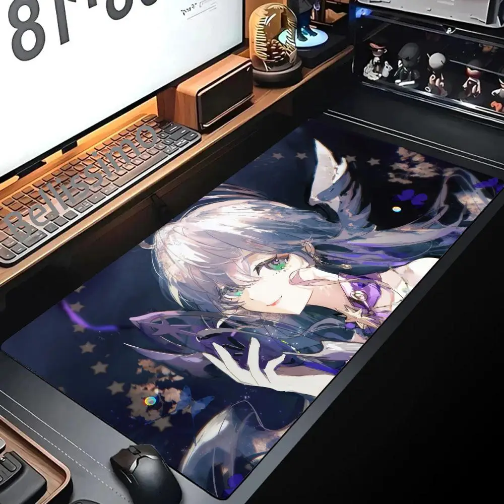 Acheron Robin Muismat Honkai Star Rail Grote Muismat Computertoetsenbord XXL Padding Anime Pc Gaming Accessoires Bureaumat