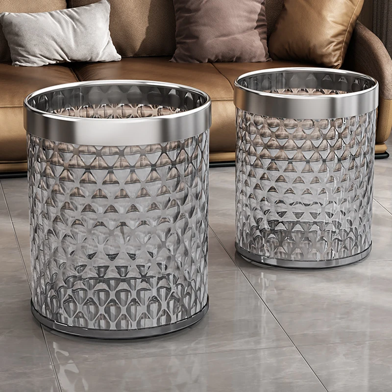 

Bathroom trash caninsSimple and stylish large-capacity household trash bin with a luxurious and attractive design